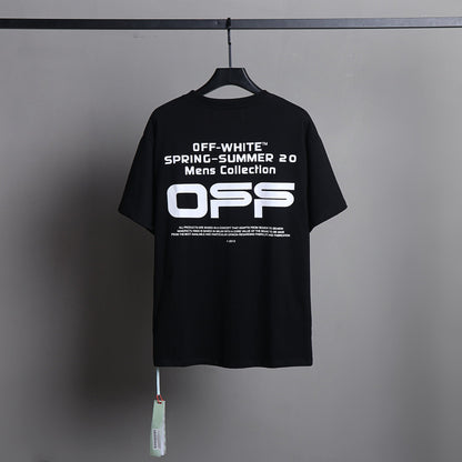 Ow T Shirts Printed Male and Female Trendy Brand Short Sleeve
