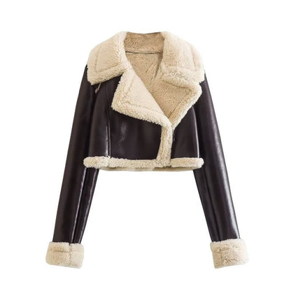Women Cotton Coat Fleece Double-Sided Jacket