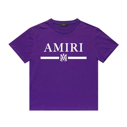 Amiri T Shirt Printed Casual Hip Hop round Neck Short Sleeve T-shirt