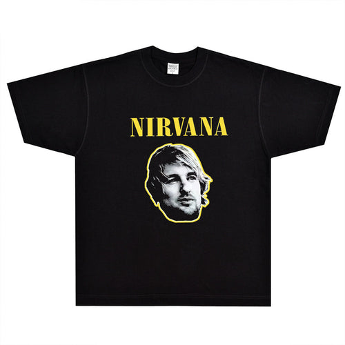 Rock Star T Shirt Kurt Cobain T-shirt Coke Big Head Portrait Retro Street Trendy Loose Printed Short Sleeve