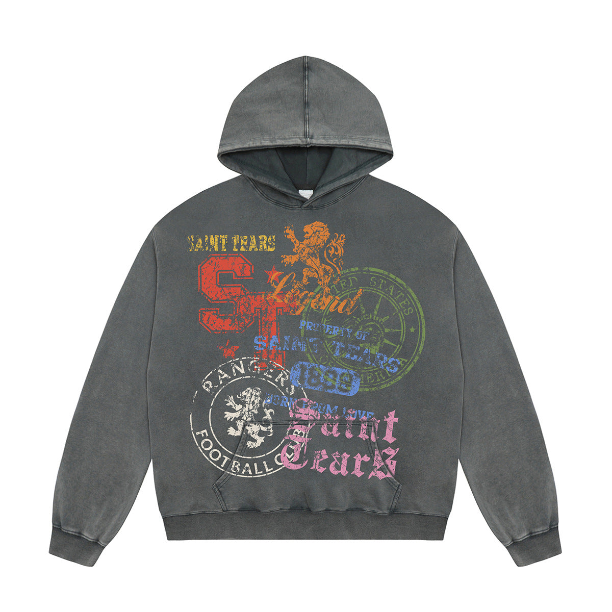 Unisex Hoodies Saint Michael Distressed Hoodies