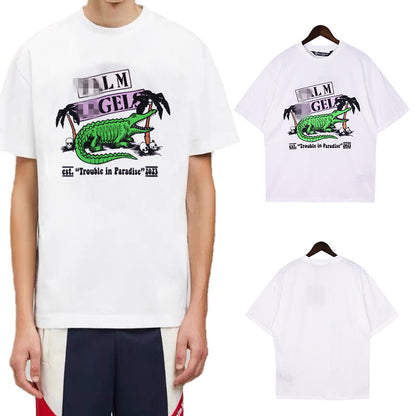 Palm Angle T Shirts Crocodile Skull Pattern