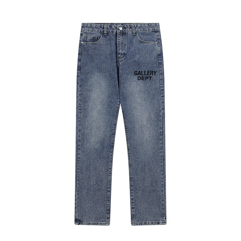 Gallery Dept Pant Printed Straight-Leg Denim Trousers for Men and Women