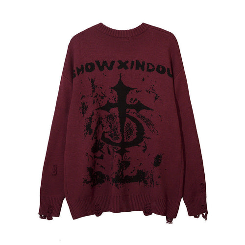 Women Sweater Ripped Sweater