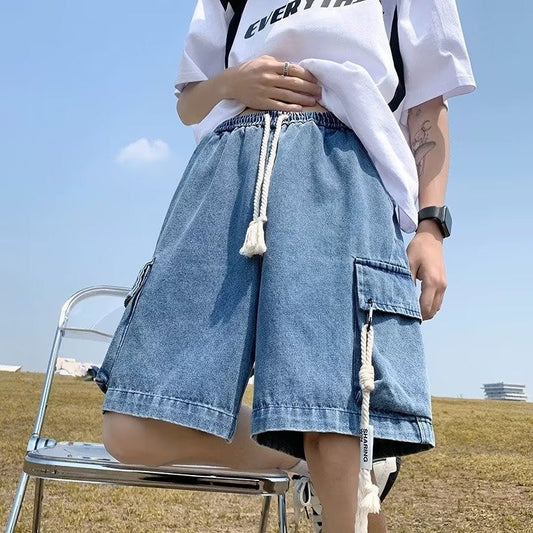 Men Jeans Workwear Denim Shorts Men's Summer Loose plus Size Shorts
