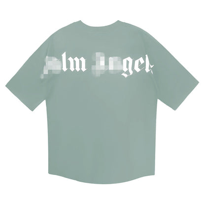 Palm Angle T Shirts Candy Color Puff Print Loose
