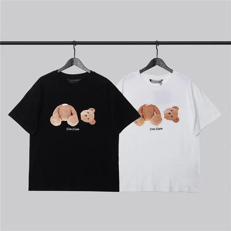 Palm Angle T Shirts Broken Teddy Bear Couple Loose