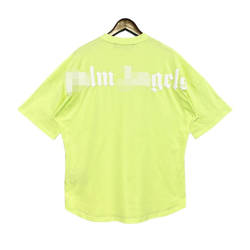 Palm Angle T Shirts Candy Color Puff Print Loose