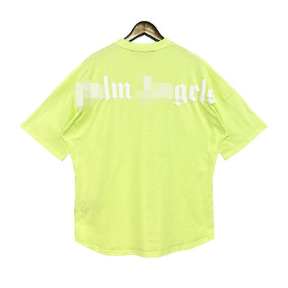 Palm Angle T Shirts Candy Color Puff Print Loose