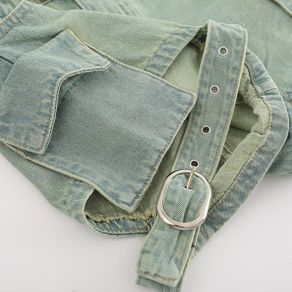 Women Shorts Hollow out Denim Shorts High Waist Hot Hip Pants