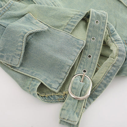 Women Shorts Hollow out Denim Shorts High Waist Hot Hip Pants