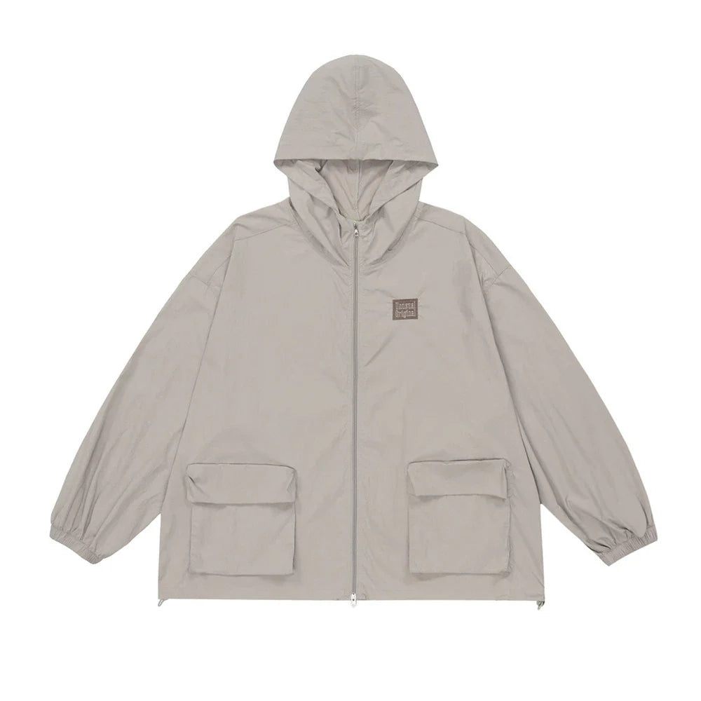 Men Jacket Coat Spring and Autumn Shell Jacket Men's Outdoor Sports Hooded Coat Jacket Sun Protection Clothing