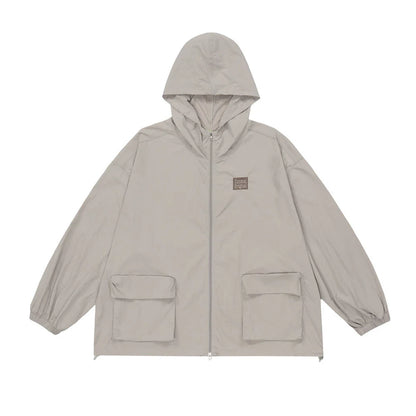 Men Jacket Coat Spring and Autumn Shell Jacket Men's Outdoor Sports Hooded Coat Jacket Sun Protection Clothing