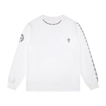 Chh Chrome Heart Long Sleeve Shirt Unisex Fashion Loose Long Sleeve Shirt