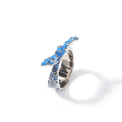 Rings Ring Copper Oil Dripping Cashew Flower Spectrum St. Valentine's