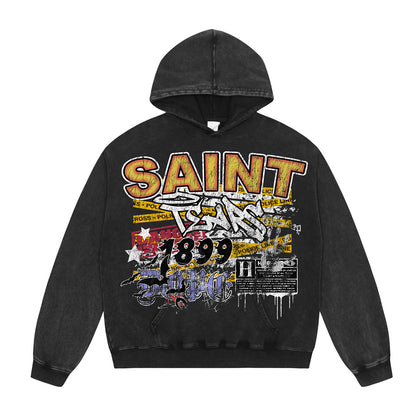 Unisex Hoodies Saint Michael Old Loose Hoodie