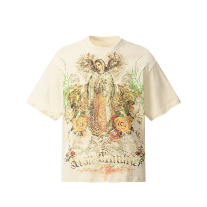 Unisex T-Shirts Saint Michael Fashion Loose T-Shirt
