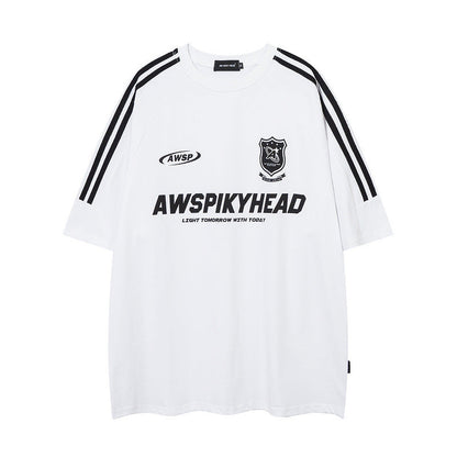 Men T-Shirt Sports Jersey round Neck Short Sleeve T-shirt