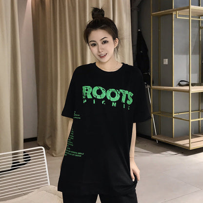 Vlone T Shirts Philadelphia Music Festival Limited Green Large V-neck Print Short Sleeve Loose T-shirt for Men and Women