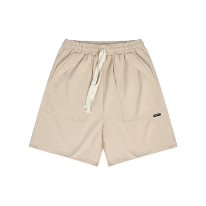Men Shorts Sports and Leisure Summer Simplicity Solid Color Loose