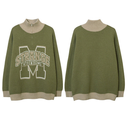 Women Sweater Vintage Sweater College Style Sweater