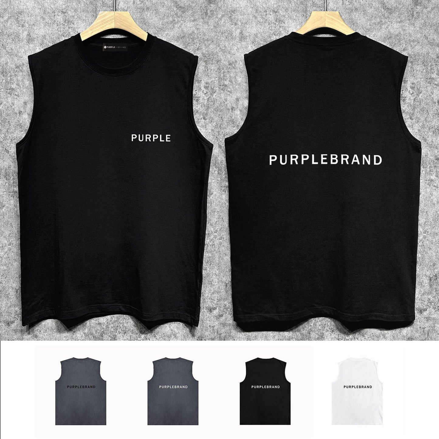 Purple Brand Tank T Shirts Sleeveless T-shirt Vest