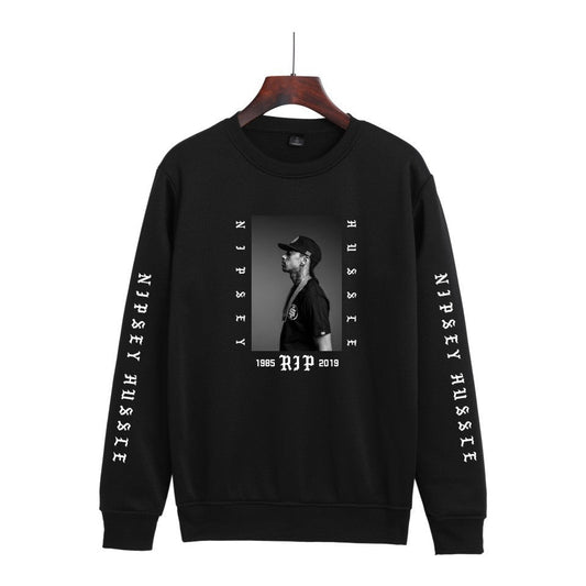 Nipsey Hussle Hoodie Rap Men's and Women's Loose round Neck Sweater