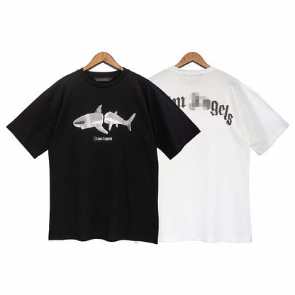 Palm Angle T Shirts Shark Print Loose