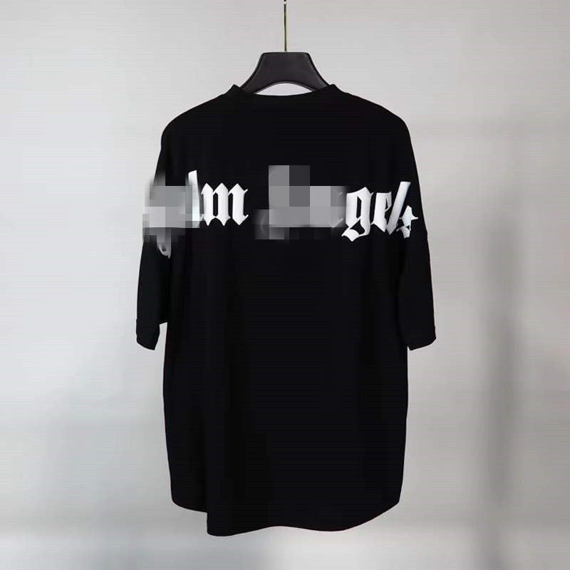 Palm Angle T Shirts Candy Color Puff Print Loose