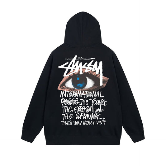 Stussy Hoodie Zip Cardigan Hooded Sweater