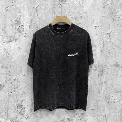 Purple Brand Distressed T Shirts Short Sleeve