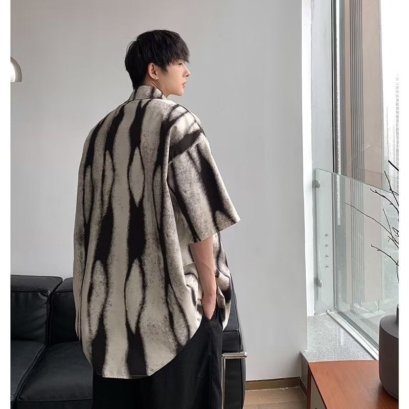 Men's Shirts Tie-Dyed Summer Thin Retro Baggy Coat