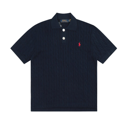 Ralph Lauren Knitted sweaters Ralph Lauren Knitted Short Sleeved Shirt POLO Lapel Knitted Short Sleeve Small Twist Lapel T-Shirt
