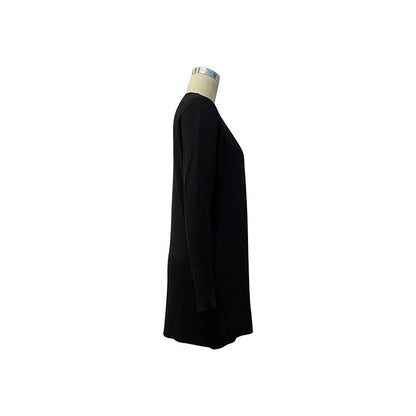 Women Knitted Sweater Autumn and Winter Leisure Jacket Long-Sleeved Black Sweater Cardigan