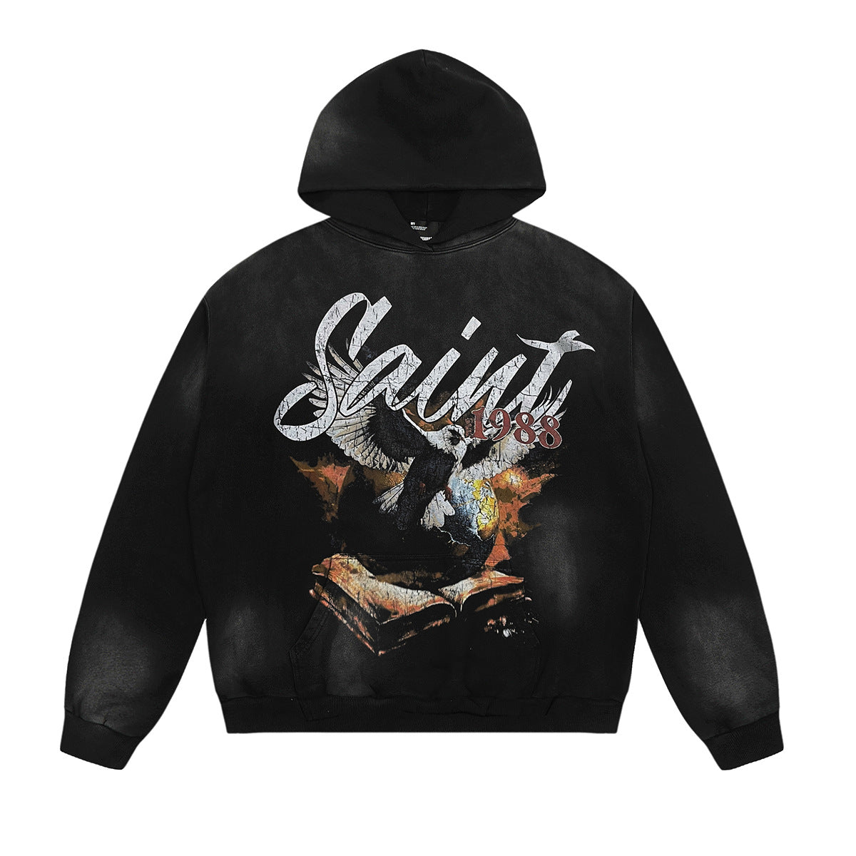 Unisex Hoodies Saint Michael Fashion Loose Old Hoodie