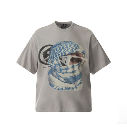 Unisex T-Shirts Saint Michael VINTAGE Masked Head Print Loose T-Shirt