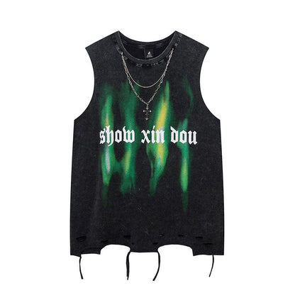 Men Vest Casual Sports Sleeveless T-shirt
