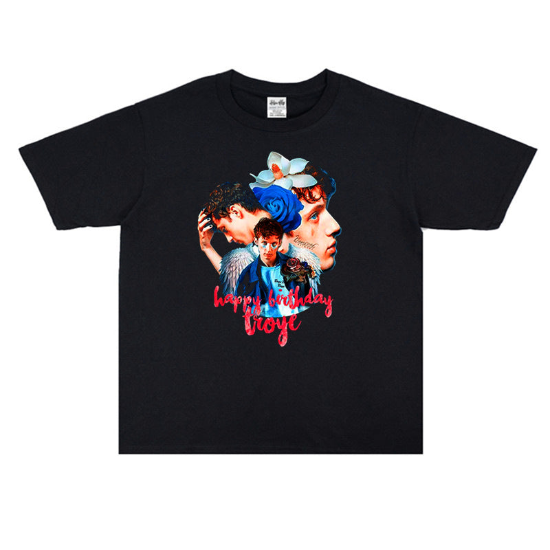 Rock Star T Shirt Troye Sivan Wild Troye Sivan Short Sleeve Printed T-shirt Cotton Loose
