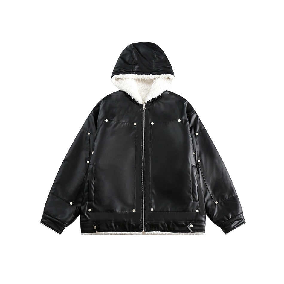 Unisex Coat Retro Loose Double-Sided Winter Coat