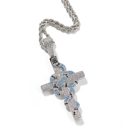 Jewelry Colored Serpentine Cross Pendant Vintage Crosses Spectrum