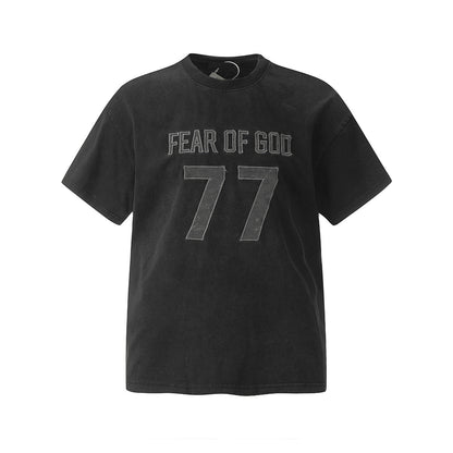 Unisex T-Shirts FOG Vintage Patch Embroidered T-Shirts