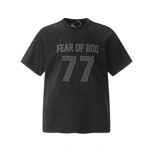 Unisex T-Shirts FOG Vintage Patch Embroidered T-Shirts