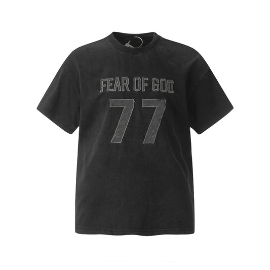 Unisex T-Shirts FOG Vintage Patch Embroidered T-Shirts