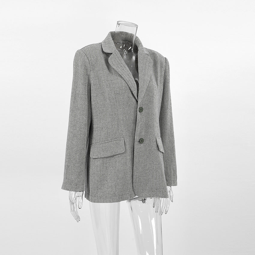 Women Trench Coat Suit Jacket Loose Autumn and Winter