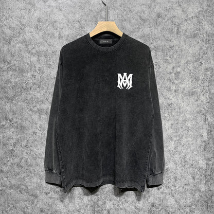 Amiri Long-Sleeve Shirt Vintage Distressed Long Sleeve T-shirt