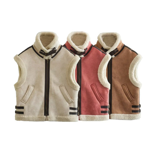 Women Cotton Coat Imitation Lamb Fur Jacket Loose Casual