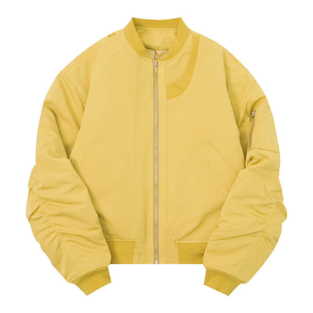 Men Jacket Coat Sleeve Baggy Coat Men's Baseball Uniforms Pilot Jacket Autumn and Winter