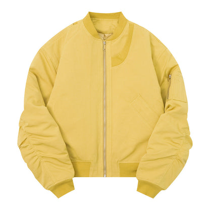 Men Jacket Coat Sleeve Baggy Coat Men's Baseball Uniforms Pilot Jacket Autumn and Winter