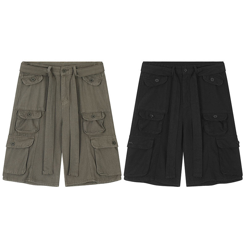 Cargo Pants Retro Distressed Hip Hop Multi-Pocket Cargo Pants