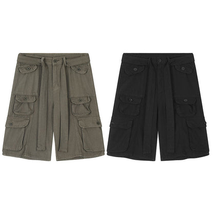 Cargo Pants Retro Distressed Hip Hop Multi-Pocket Cargo Pants